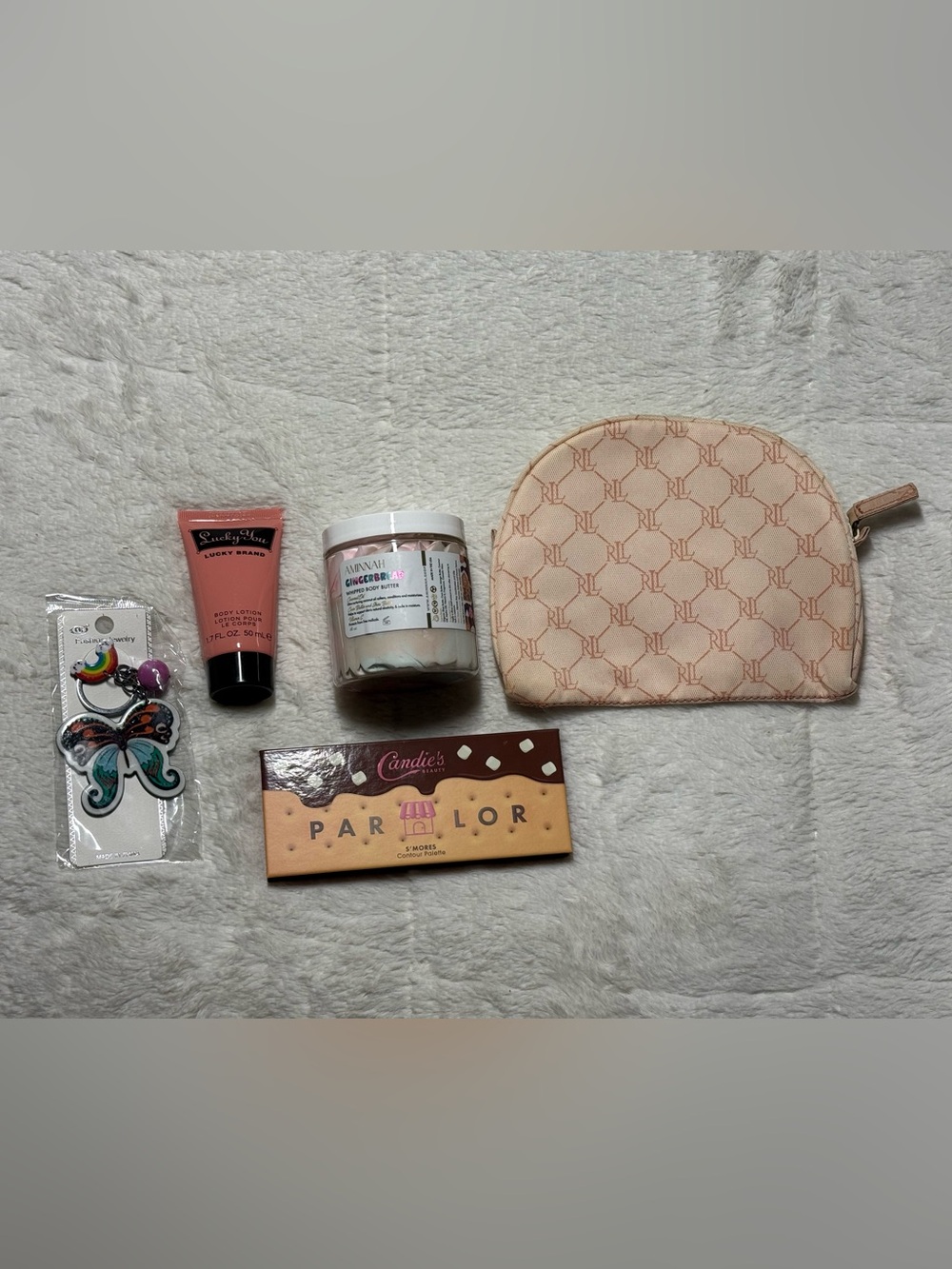 Lauren Ralph Lauren, Aminnah, Lucky Body Lotion, Candie’s Palette, Charm Bundle